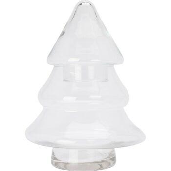 Sklenená vianočná dóza Stromček 17 × 17 × 25 cm