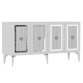 Skrinka Nora White and Silver