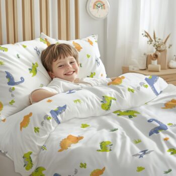 Stanex Bavlnené obliečky Dinosaury, 140 x 200 cm, 70 x 90 cm