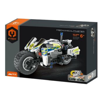 Stavebnica iM.MASTER policajná motorka na spätné natiahnutie, 193 dielikov