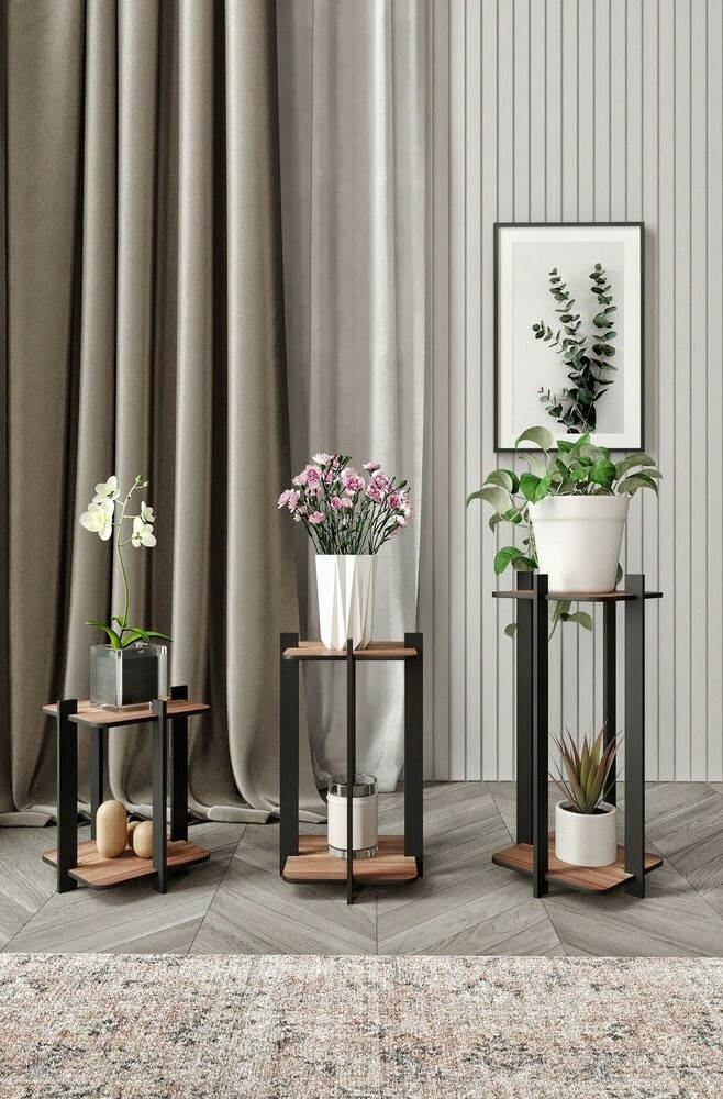 Stojan na kvety Flower Desk Square - Walnut Stojan na kvety Flower Desk Square - Walnut