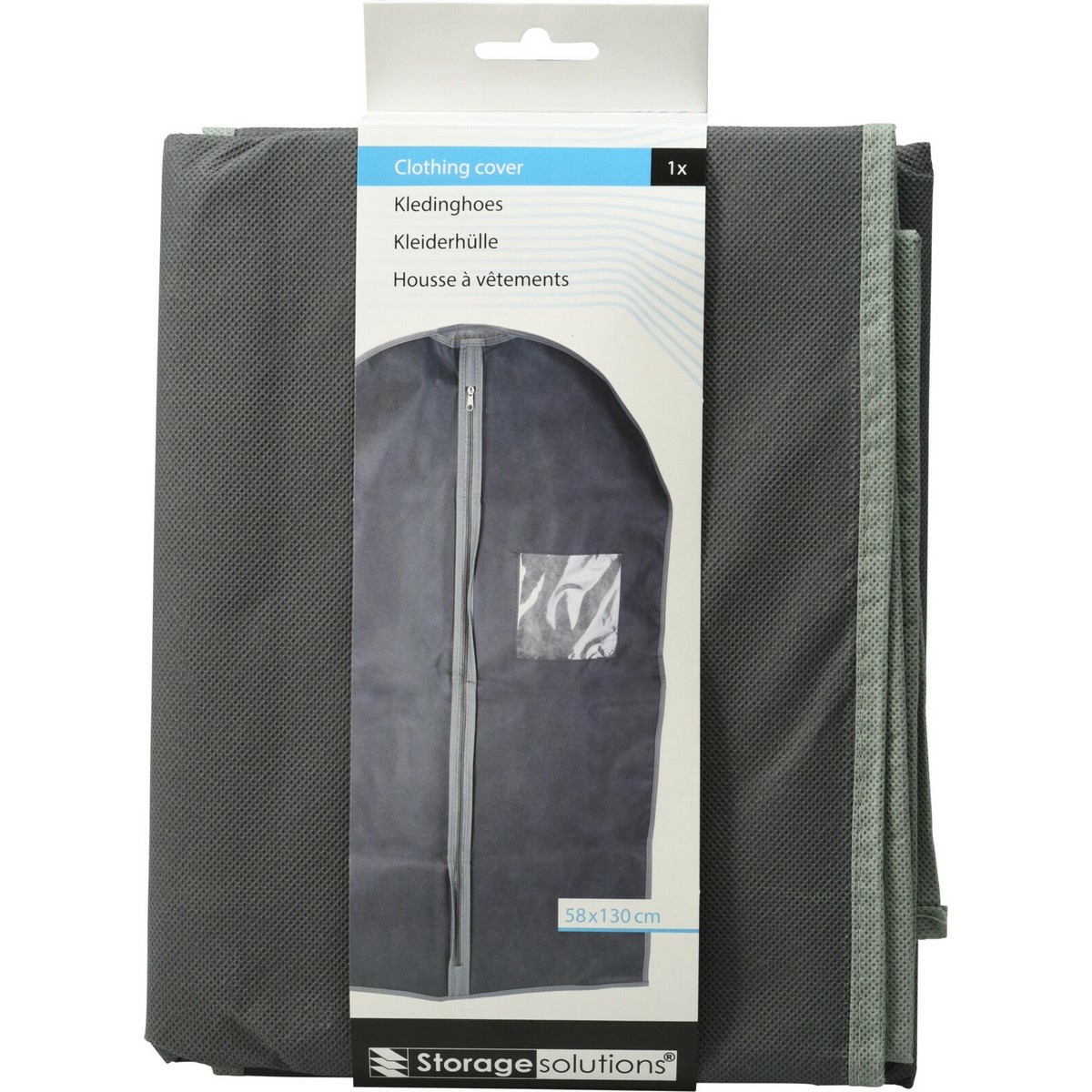 Storage Solutions Obal na šaty 58 x 130 cm, tmavosivá Storage Solutions Obal na šaty 58 x 130 cm, tmavosivá