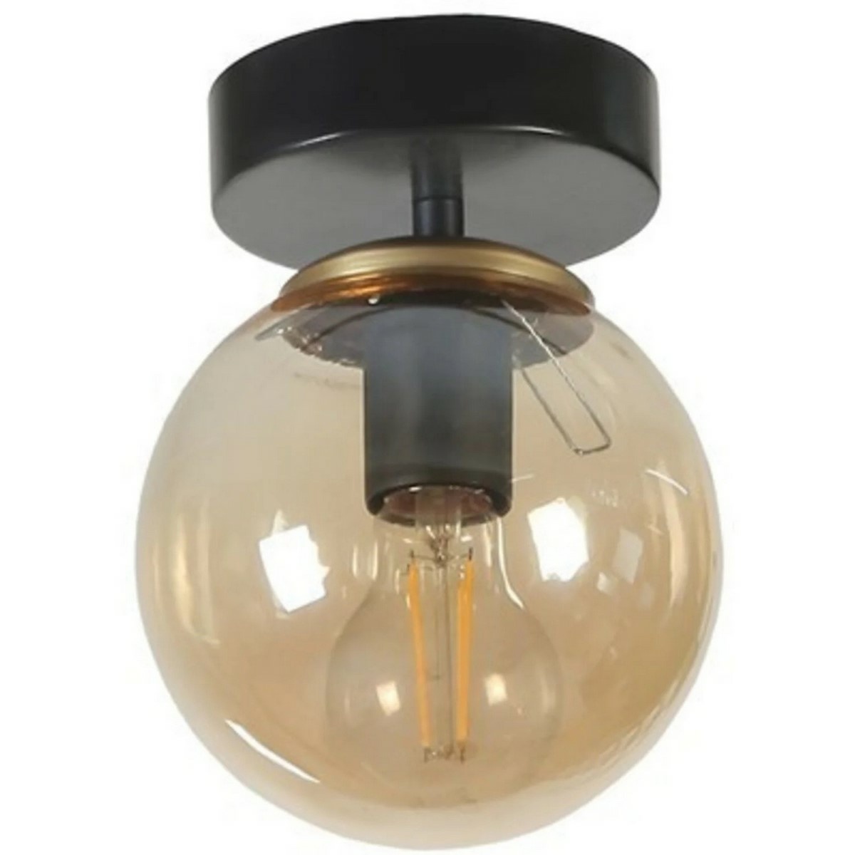 Stropné svietidlo Yeni Can Tekli Siyah Bal Camli Avize, čierna Stropné svietidlo Yeni Can Tekli Siyah Bal Camli Avize, čierna