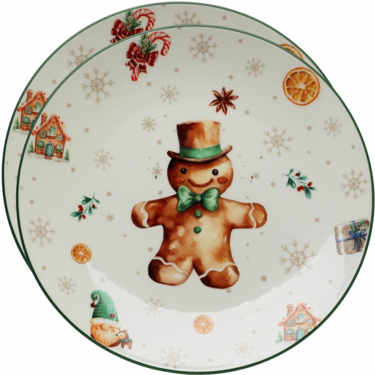 Súprava 2 porcelánových dezertných tanierov Gingerbread, 19 cm Súprava 2 porcelánových dezertných tanierov Gingerbread, 19 cm
