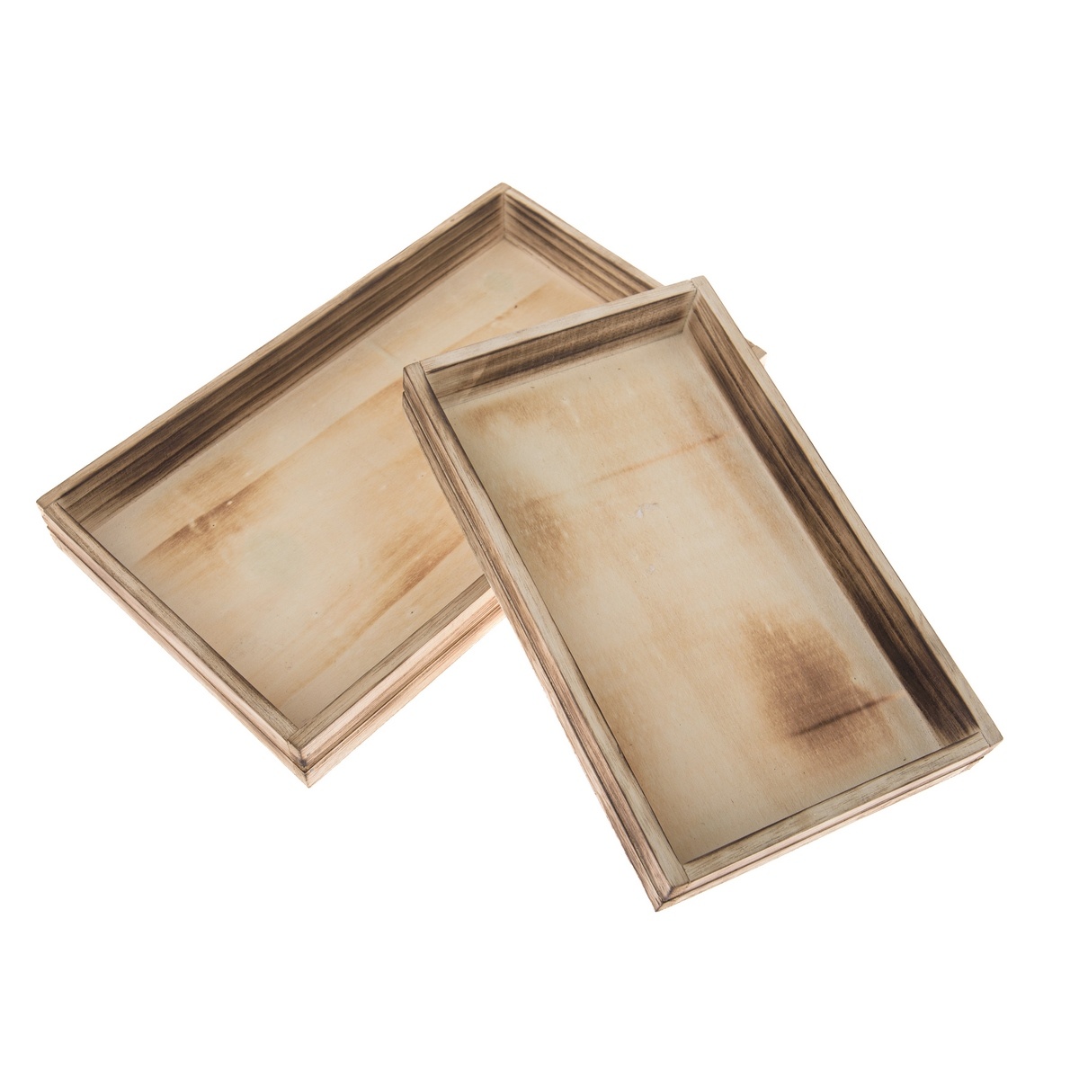 Súprava drevených tácok Firry 2 ks, svetlohnedá Súprava drevených tácok Firry 2 ks, svetlohnedá