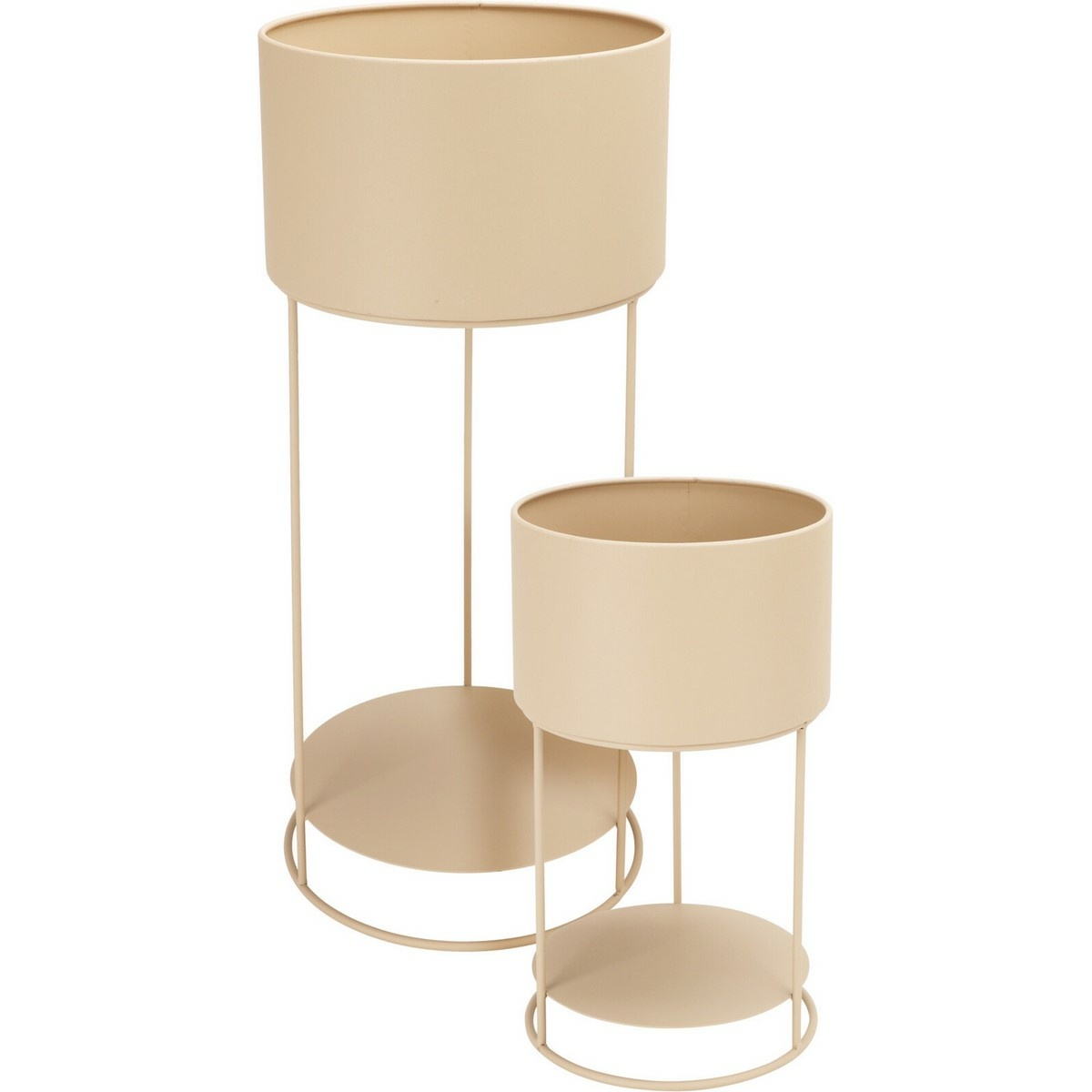 Súprava kovových stojanov na kvety Navelli béžová, 2 ks Súprava kovových stojanov na kvety Navelli béžová, 2 ks