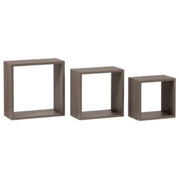 Súprava nástenných poličiek P-008, dub sonoma tmavý, 3 ks