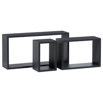 Súprava nástenných poličiek P-009, matná sivá, 3 ks