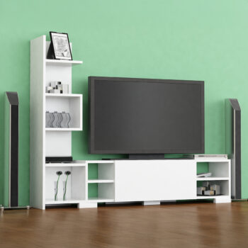 Televízny stolík Pera White