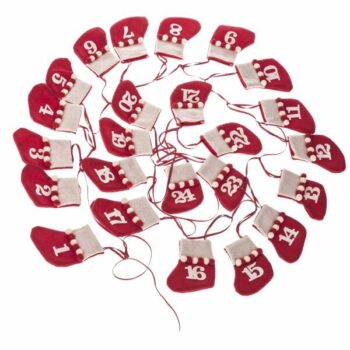 Textilný závesný adventný kalendár, 200 cm