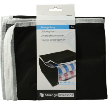 Úložná taška pod posteľ, 60 x 45 x 30 cm, čierna