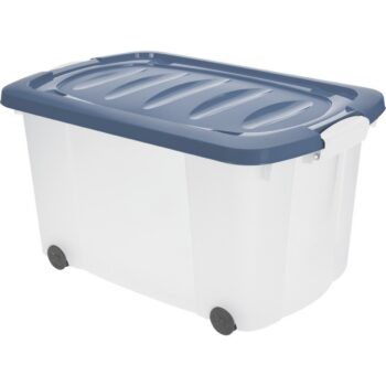 Úložný box s kolieskami, 60 x 39 x 32 cm, modrá