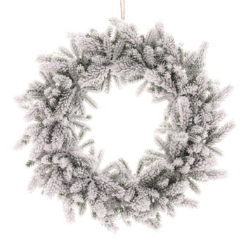 Umelý zasnežený veniec z ihličia, pr. 30 cm