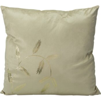 Vankúšik Leaves béžová, 45 x 45 cm