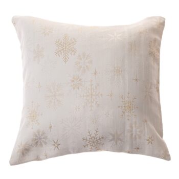 Vianočná Obliečka na vankúšik vodeodolná Vločky mix, 40 x 40 cm