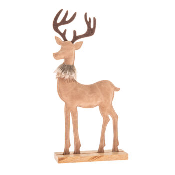Vianočná dekorácia Jeleň z umelej kože 31 cm, var. I