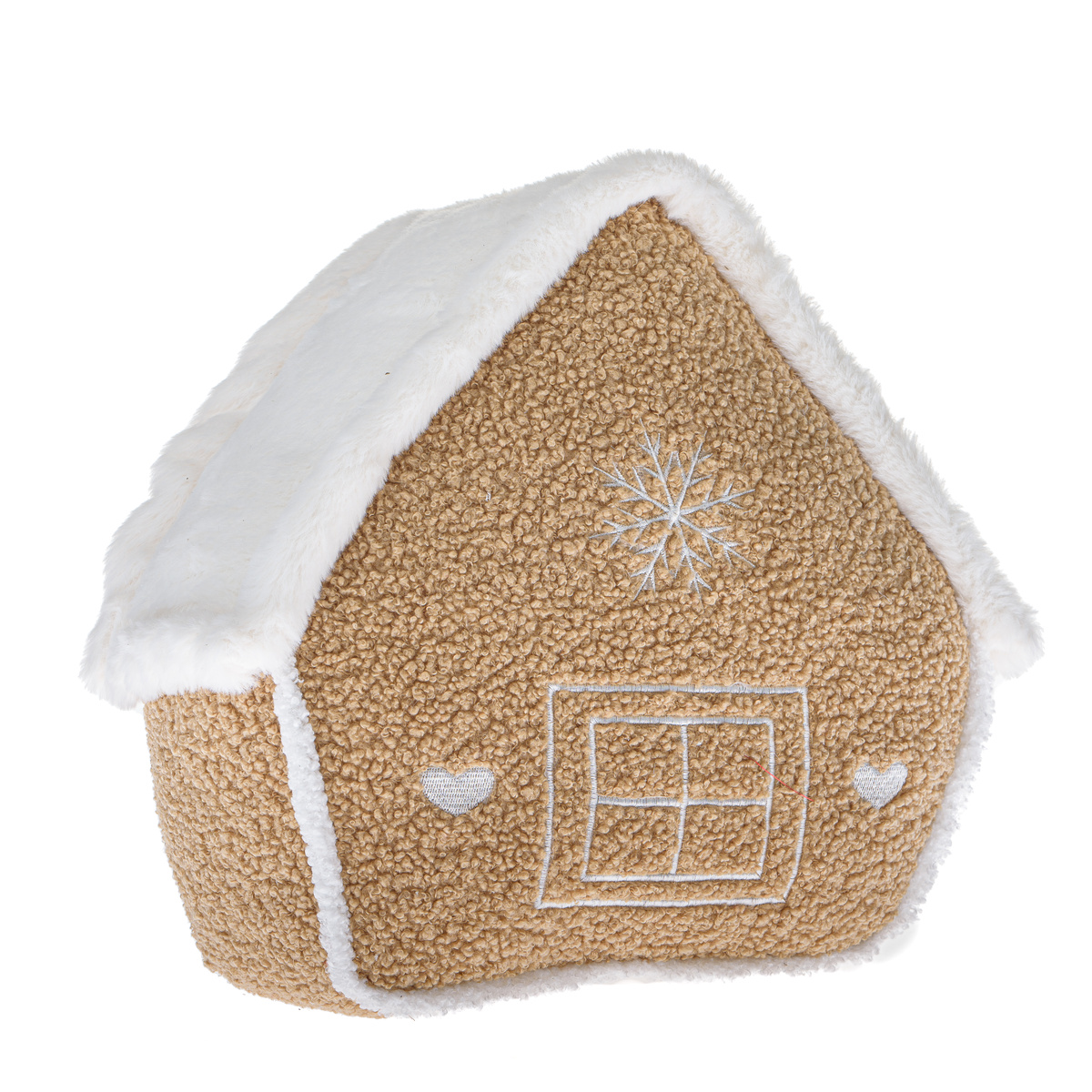 Vianočná dekorácia Textilná chalúpka béžová, 26 x 30 x 10 cm Vianočná dekorácia Textilná chalúpka béžová, 26 x 30 x 10 cm