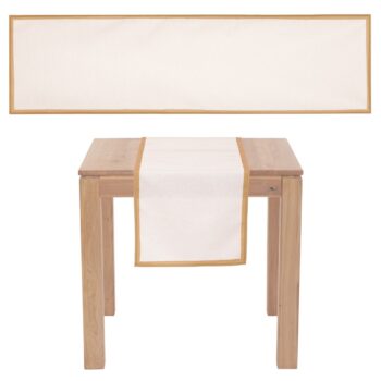 Vianočný behúň so zlatými okrajmi krémová, 150 x 40 xm