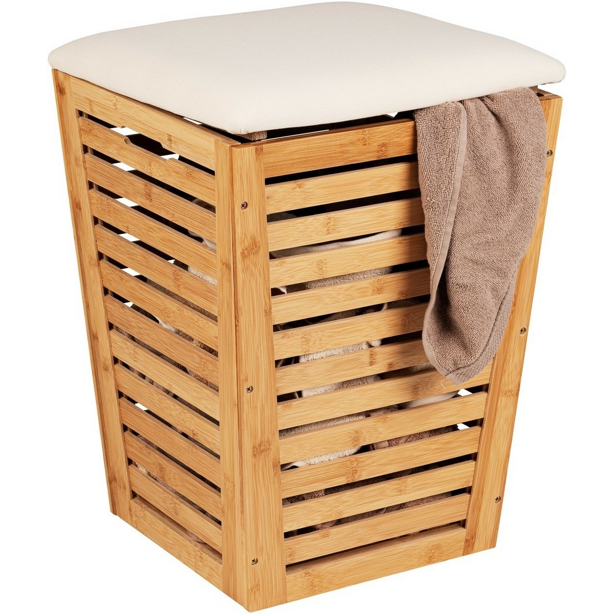 Wenko Kôš na špinavú bielizeň so sedákom Bambusa 55 l Wenko Kôš na špinavú bielizeň so sedákom Bambusa 55 l