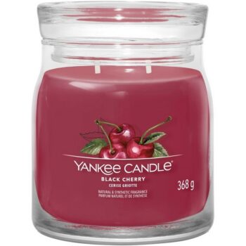 Yankee Candle vonná sviečka Signature v skle stredná Black Cherry, 368 g