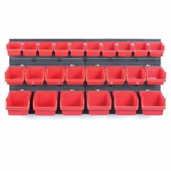 Závesný panel na náradie s 24 boxmi Orderline, 80 x 16,5 x 40 cm