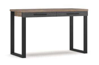 ALFA pracovný stôl so zásuvkami, dub tabaco-matera