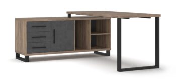 ALFA veľký rohový stôl, dub tabaco-matera