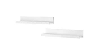 ASIA 01 závesné police 2ks, biely lesk