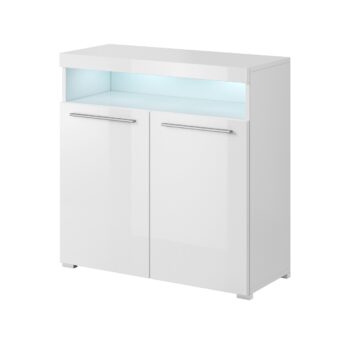 ASIA 45 2-dverová komoda, biely lesk