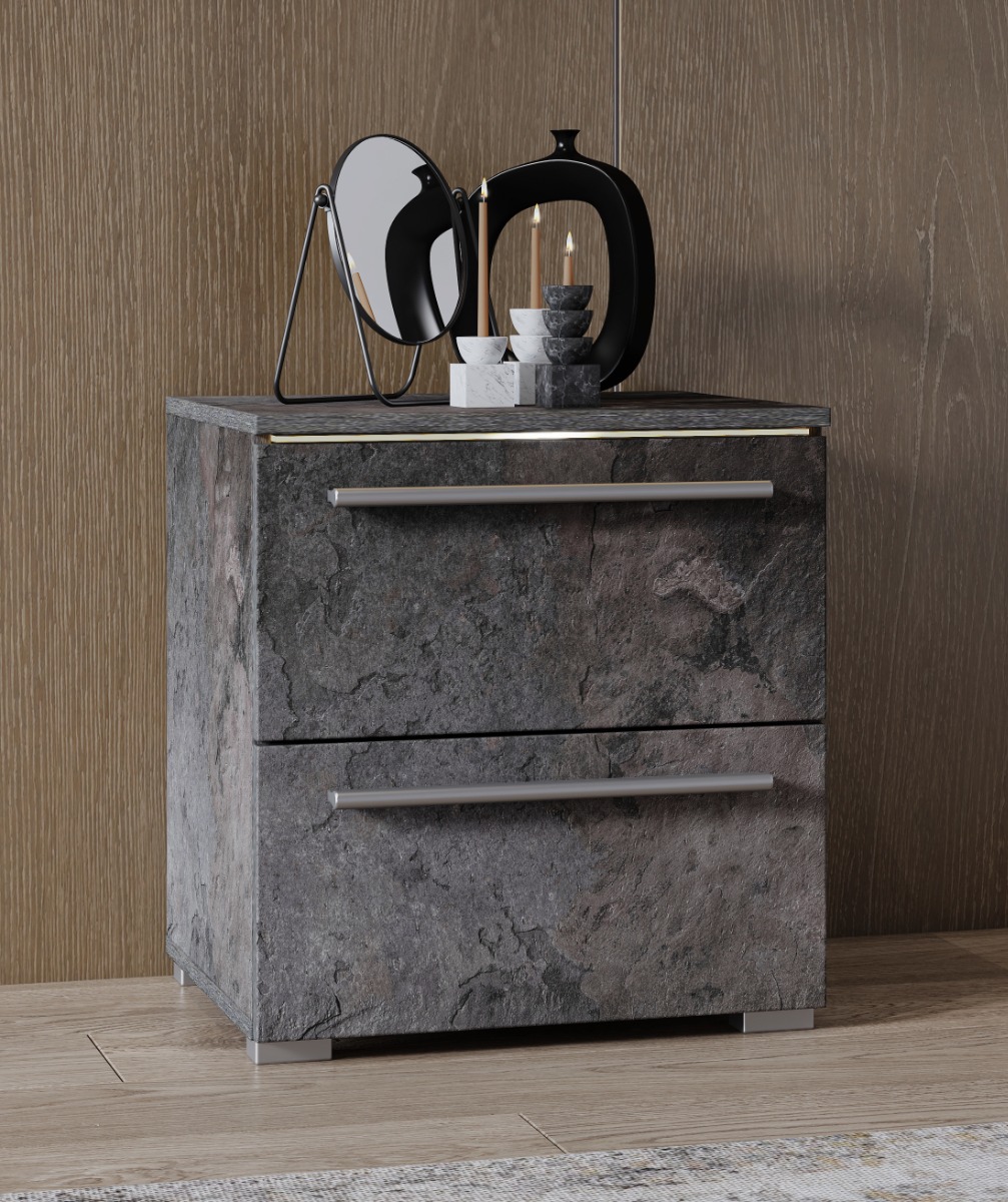 ASIA nočný stolík s podsvietením, bridlice ASIA nočný stolík s podsvietením, bridlice