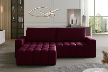 BARON 08 rohová sedačka,  Mat Velvet 68, ľavý roh