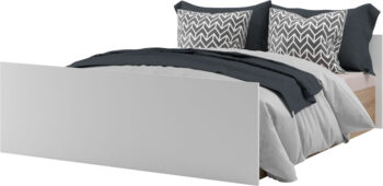 BEKIM manželská posteľ 160, dub Artisan/biela