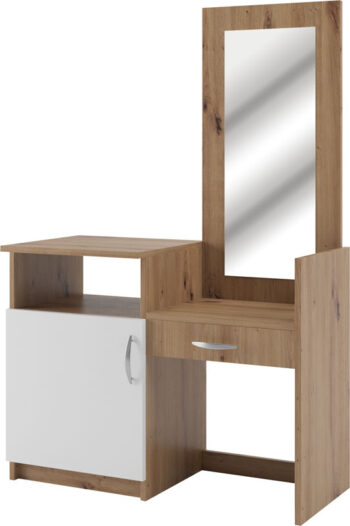 BEKIM toaletný stolík, dub Artisan/biela