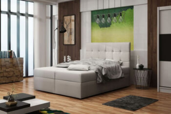 BONEMI 2 čalúnená manželská posteľ 180 x 200 cm, béžová COSMIC 10