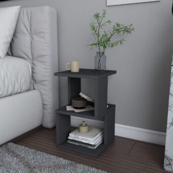 BRAT štýlový nočný stolík, antracit