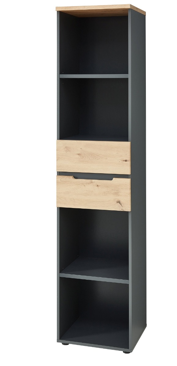 BURGON 06 kancelársky regál, dub Artisan / grafit BURGON 06 kancelársky regál, dub Artisan / grafit