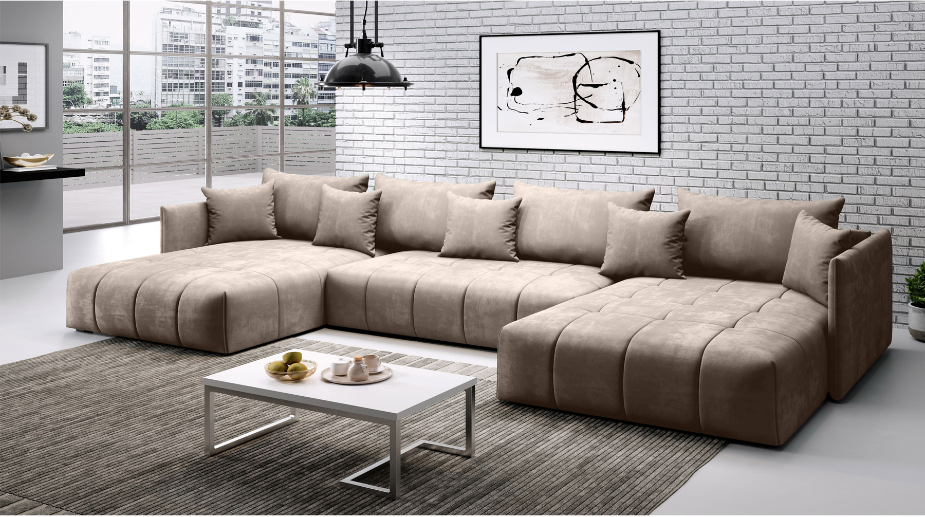 CANDAS U rozkladacia sedačka, Monolith 04 CANDAS U rozkladacia sedačka, Monolith 04