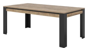 COOP jedálenský stôl, dub Samdal/čierna mat