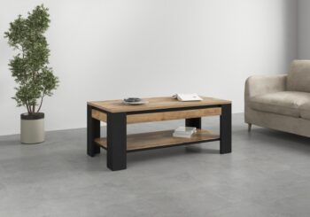 COOP konferenčný stolík, dub Samdal/čierna mat