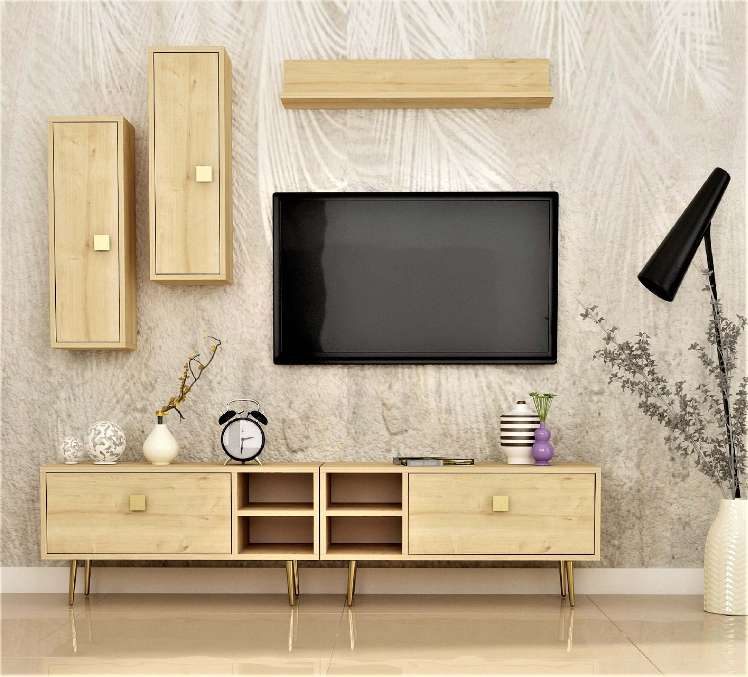 DIAMOND obývacia stena, dub DIAMOND obývacia stena, dub