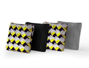 Dekoratívny set 4 ks vankúšov čierny