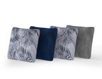 Dekoratívny set 4 ks vankúšov modrý