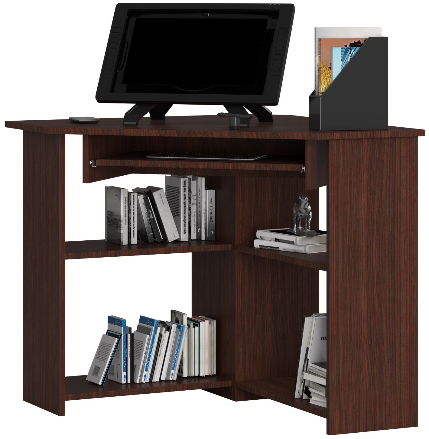 Dizajnový písací stôl LUCIA, wenge Dizajnový písací stôl LUCIA, wenge