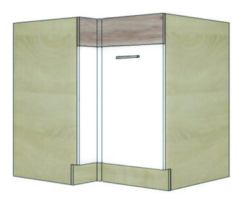 EKO - 14D dolná rohová skrinka (pravá)