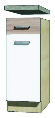 EKO - 1D dolná skrinka so zásuvkou a policou 30cm