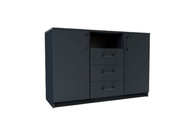 ENIJA dvojdverová komoda so zásuvkami-wenge ENIJA dvojdverová komoda so zásuvkami-wenge