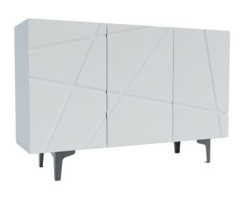 FANCY široká komoda, biela