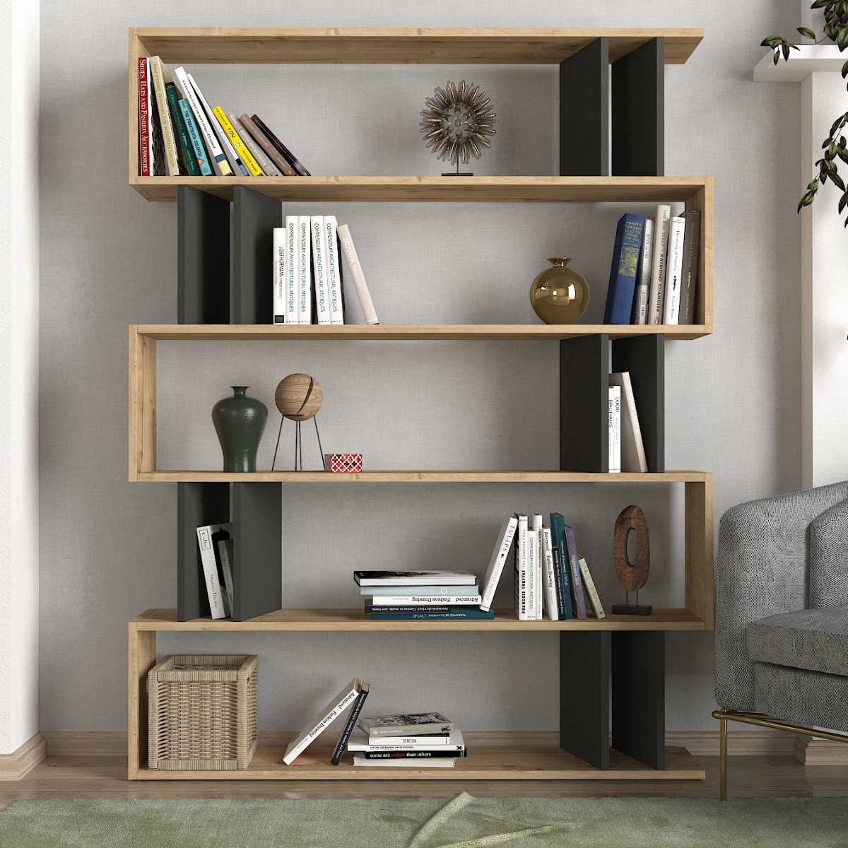 FENTY regál, sapphire / antracit FENTY regál, sapphire / antracit