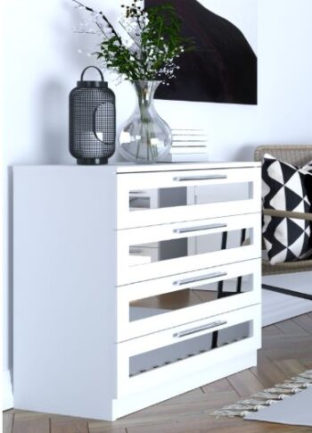 FINLEY zásuvková komoda, biela