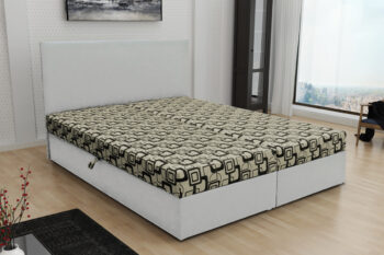 FORD čalúnená posteľ 160 Dolaro 511, biela/siena 555